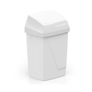 Мусорное ведро с крышкой TTS Lindy Swing белое, 50 л, набор этикеток для раздельного сбора мусора Артикул: 00005880W.N