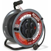 Удлинитель силовой на металлической катушке Ресанта СУ-3х2,5КГ-50/3 (с выкл., 4 розетки, IP44)