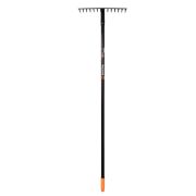 Грабли прямые Вихрь 14 зубьев, сталь, с металлическим черенком