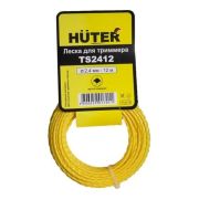 Леска Huter TS2412 для триммера, 2.4 мм, витой квадрат