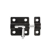 Шпингалет мебельный металлический SPD40х30 BL черный