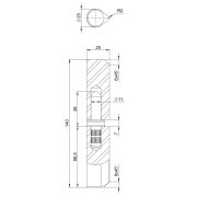Петля приварная D20x140S B2B (с фаской)