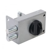 Замок накладной цилиндровый ЗН1 2Р серебро