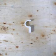 Крепеж-скоба односторонняя 20 мм (белая, 100 шт/уп) FEDAST