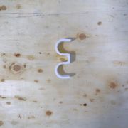 Крепеж-скоба для сантехнических труб для монтажных пистолетов (20 мм, белый, двухстороняя, 40 шт/уп)