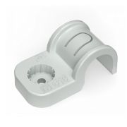 Крепеж-скоба пластиковая односторонняя для прямого монтажа серая в п/э д16 (50шт/уп) Промрукав