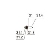 Запчасть №31.1 для PAG311BWT. Гайка М8