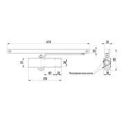 Доводчик дверной со скользящей тягой DCSLIDER45 WH (белый)