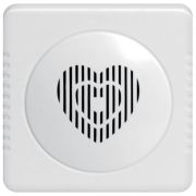 Звонок проводной Сюрприз 12 мелодий с питанием от батареек с кнопкой и проводом 2AAх1.5В 80-90дБА бел. МОНОМАХ СР-02Б