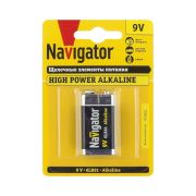 Элемент питания алкалиновый «крона» 6LR61 94 756 NBT-NE-6LR61-BP1 (блист.1шт) Navigator 94756