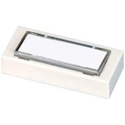 Кнопка звонка 250В 1А с табличкой для надписи бел. МОНОМАХ Т-01-1А-250В