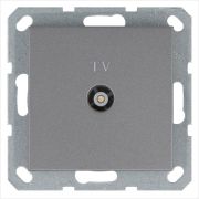 Розетка телевизионная оконечная TV Ф9.5мм механизм алюм. Jasmart G6001S