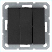 Выключатель 3-кл. 10А IP20 механизм антрацит Jasmart G3031B