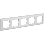 Рамка 5-м BRITE РУ-5-БрАБ арктич. бел./бел. IEK BR-M52-12-K91