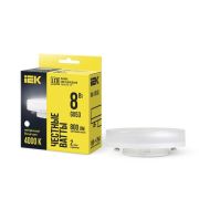 Лампа светодиодная 8Вт T75 таблетка 4000К нейтр. бел. GX53 230В IEK LLE-T80-8-230-40-GX53