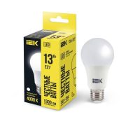 Лампа светодиодная 13Вт A60 грушевидная 4000К нейтр. бел. E27 230В IEK LLE-A60-13-230-40-E27
